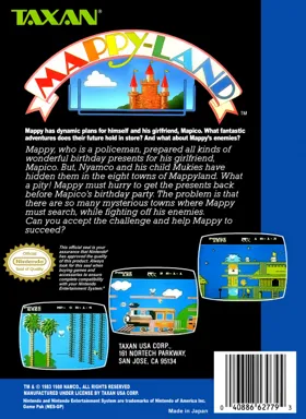 Mappy-Land (USA, Europe) (Namco Museum Archives Vol 2) box cover back